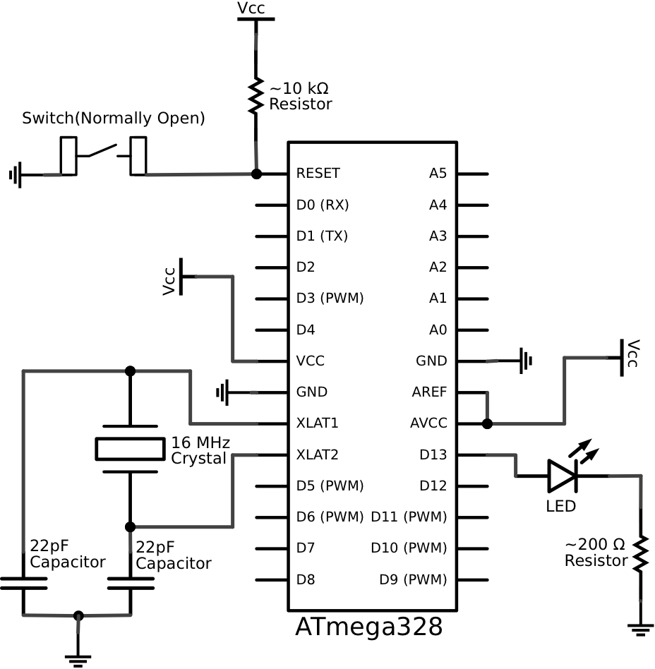 Schematic of a Breadboard Arduino - Fiz-ix